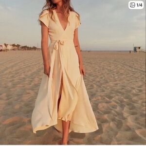 Christy Dawn Autumn Wrap Midi Dress